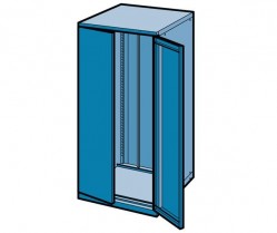 Housing with hinged doors, 717 mm wide, 748 mm deep